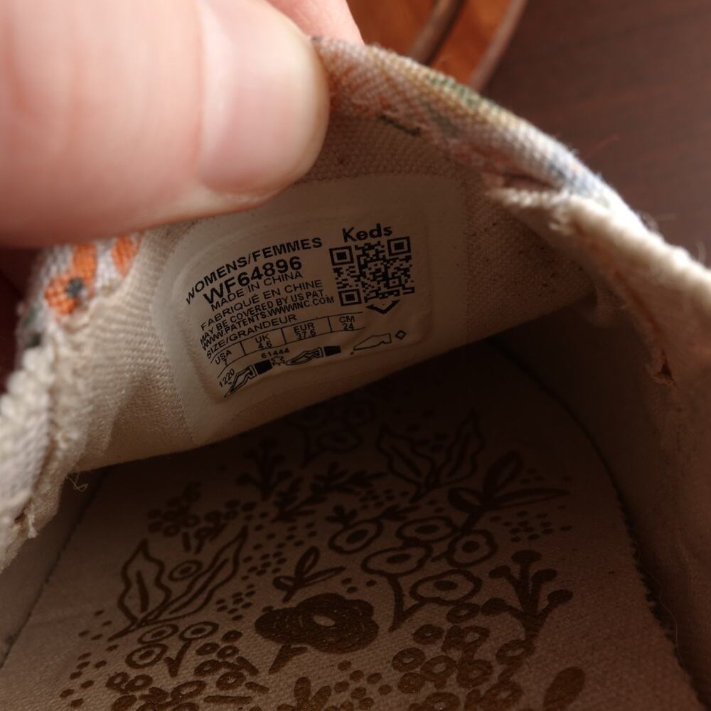 Keds x Rifle Paper Co. Sneakers WMS SZ 7 Double Decker Meadow Floral Casual Shoe - Picture 11 of 11